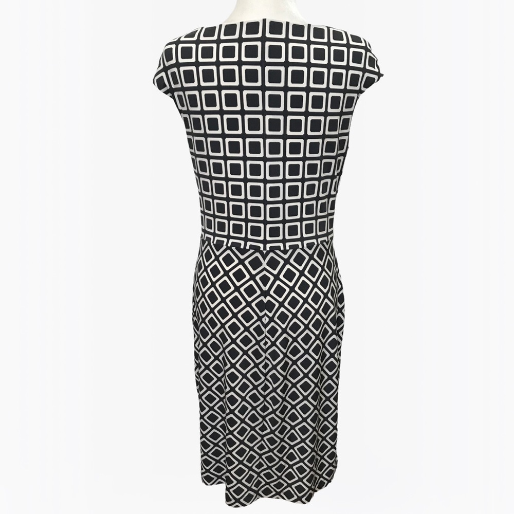 Ralph Lauren Sheath Geo Print Women’s Midi Dress - 10/12 - Picture 11 of 17